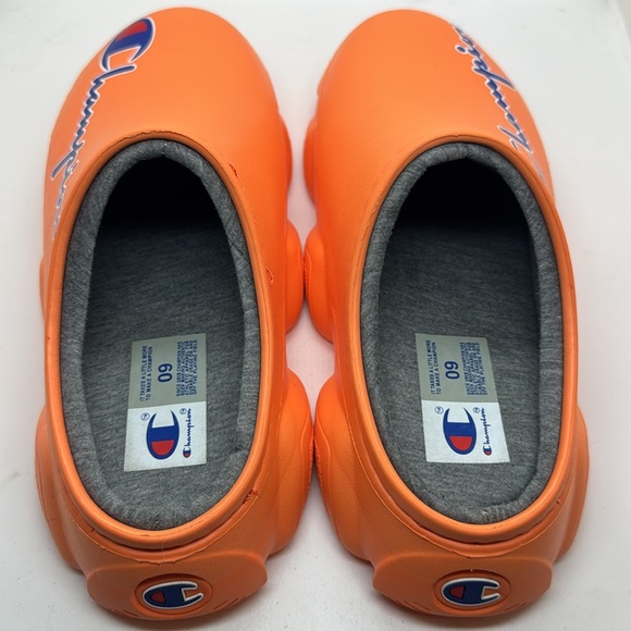 Men’s CHAMPION Super Melosco Clog Orange slip ons. Size 9 - Picture 3 of 7